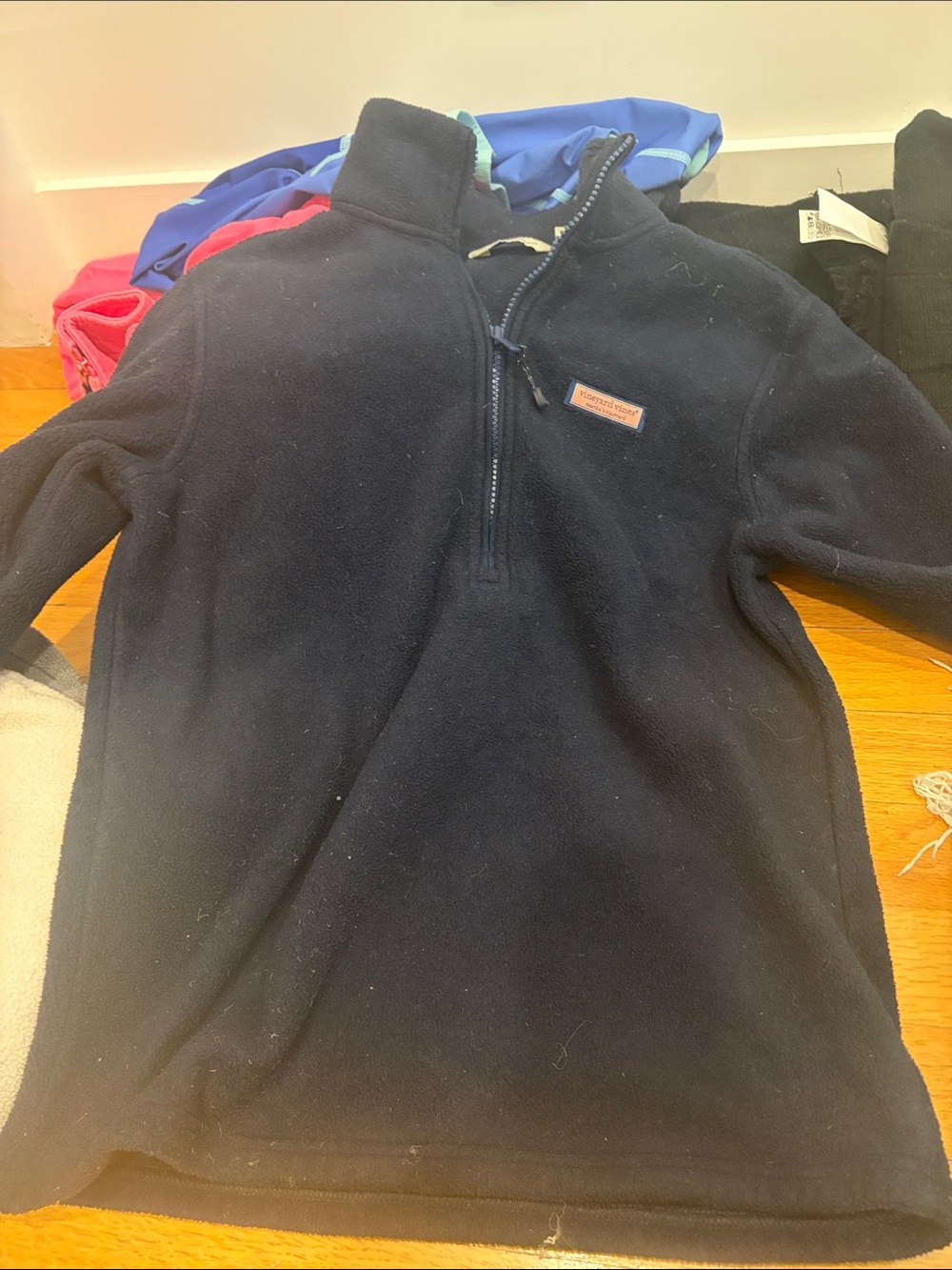 Vineyard Vines Men's Navy Quarter-Zip Fleece Pullover